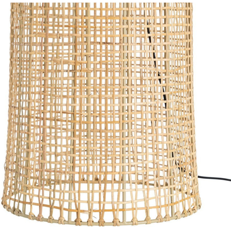 Grand Lampadaire bohème chic Hauteur 154 cm en Rotin Naturel Tressé Métal Rosiel - 6