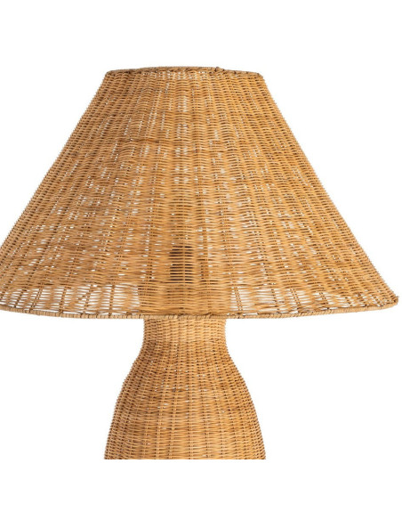 Grand Lampadaire bohème chic Hauteur 138 cm en Rotin Naturel Tressé Métal Kalero - 3