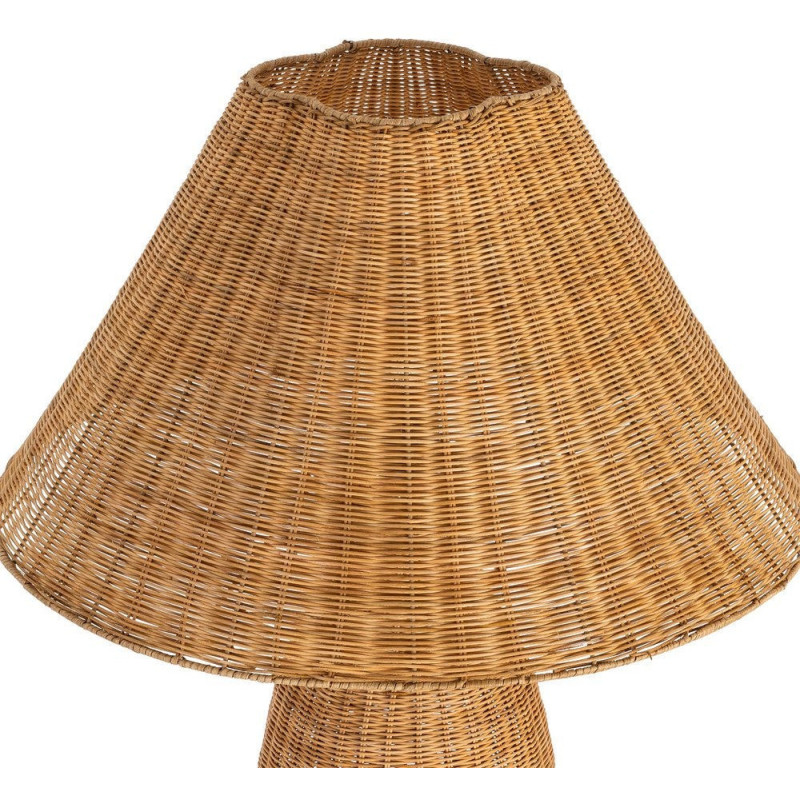 Grand Lampadaire bohème chic Hauteur 138 cm en Rotin Naturel Tressé Métal Kalero - 4