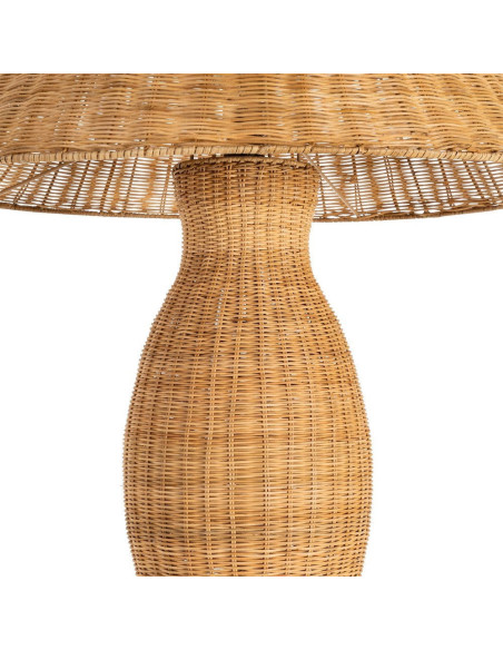Grand Lampadaire bohème chic Hauteur 138 cm en Rotin Naturel Tressé Métal Kalero - 5