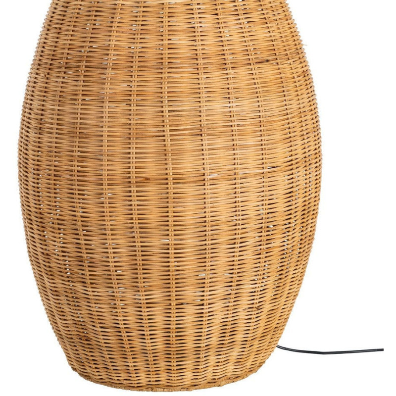 Grand Lampadaire bohème chic Hauteur 138 cm en Rotin Naturel Tressé Métal Kalero - 7