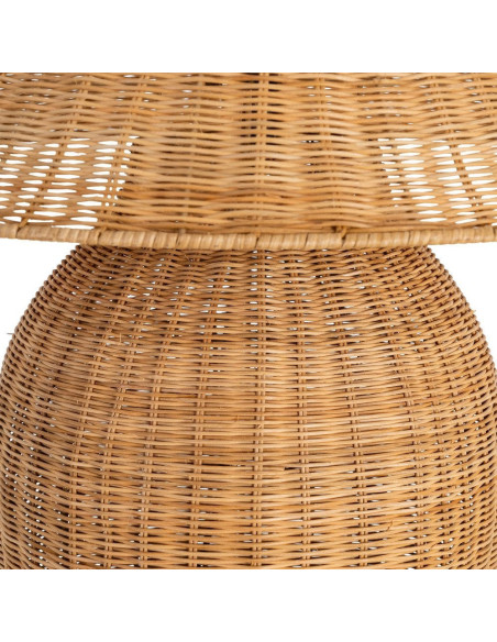 Lampadaire bohème chic Hauteur 99 cm en Rotin Naturel Tressé Métal Silina - 4