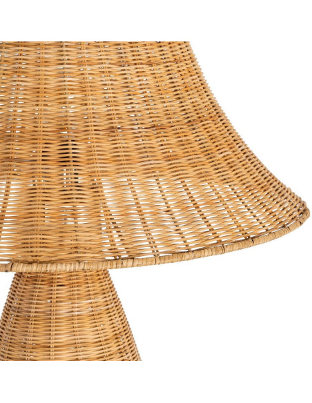 Grand Lampadaire bohème chic Hauteur 118 cm en Rotin Naturel Tressé Métal Enlian - 4