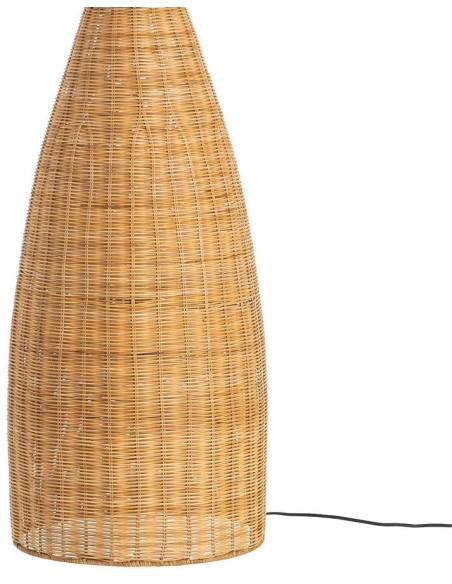 Grand Lampadaire bohème chic Hauteur 118 cm en Rotin Naturel Tressé Métal Enlian - 6