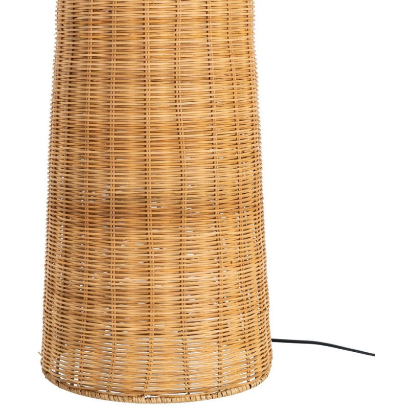 Grand Lampadaire bohème chic Hauteur 147 cm en Rotin Naturel Tressé Métal Sorvan - 6