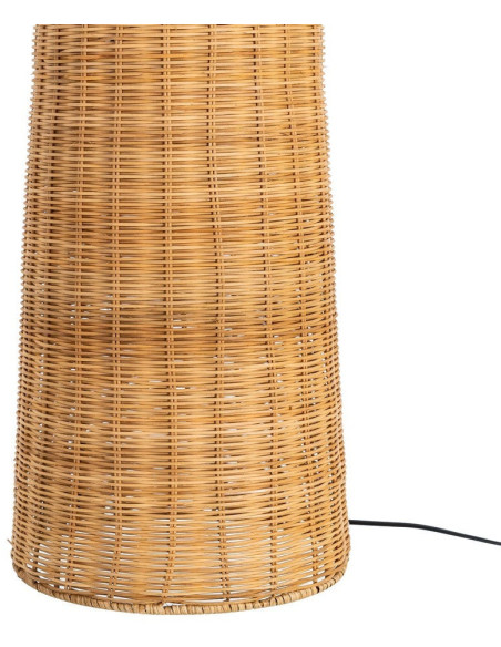 Grand Lampadaire bohème chic Hauteur 147 cm en Rotin Naturel Tressé Métal Sorvan - 6