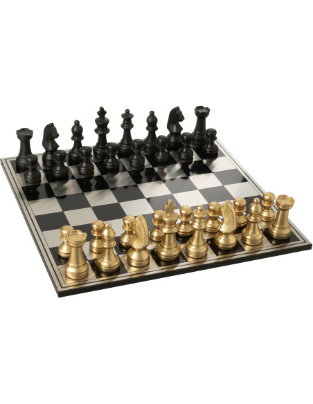 Grand Échiquier moderne chic 60 cm en Résine Doré Noir Cavalys - 1