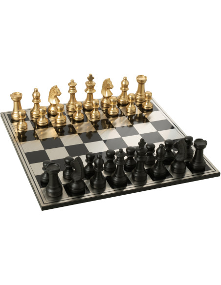 Grand Échiquier moderne chic 60 cm en Résine Doré Noir Cavalys - 2