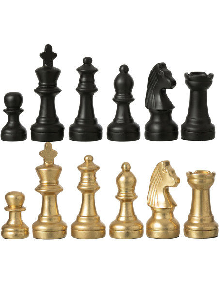 Grand Échiquier moderne chic 60 cm en Résine Doré Noir Cavalys - 4