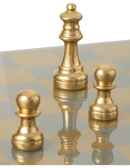 Grand Échiquier moderne chic 60 cm en Résine Doré Chekmat - 6