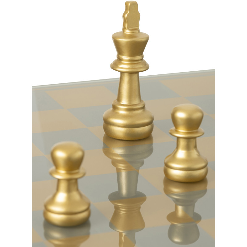 Grand Échiquier moderne chic 60 cm en Résine Doré Chekmat - 11