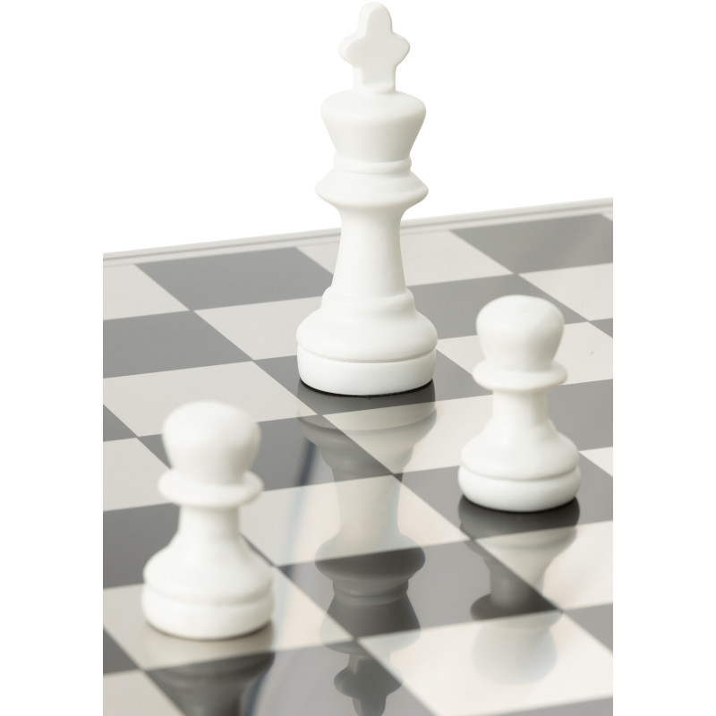 Grand Échiquier moderne chic 60 cm en Résine Doré Blanc Cavalys - 6