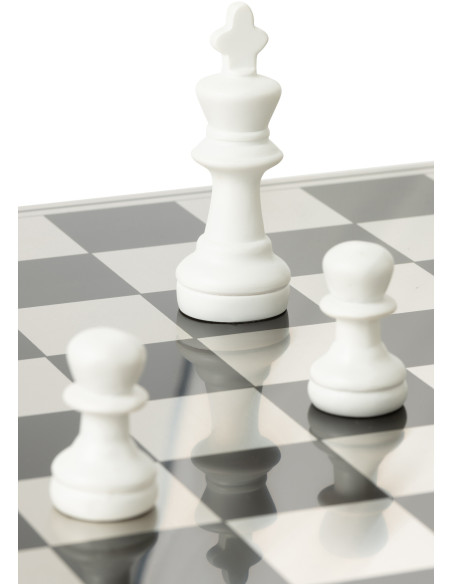 Grand Échiquier moderne chic 60 cm en Résine Doré Blanc Cavalys - 6