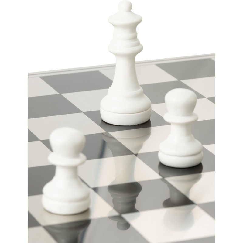 Grand Échiquier moderne chic 60 cm en Résine Doré Blanc Cavalys - 7