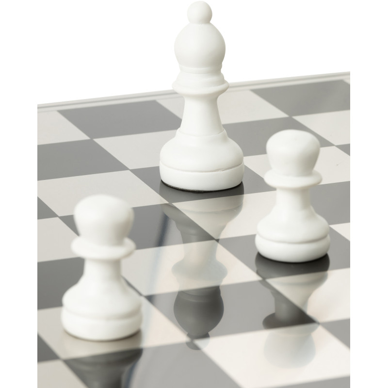 Grand Échiquier moderne chic 60 cm en Résine Doré Blanc Cavalys - 8