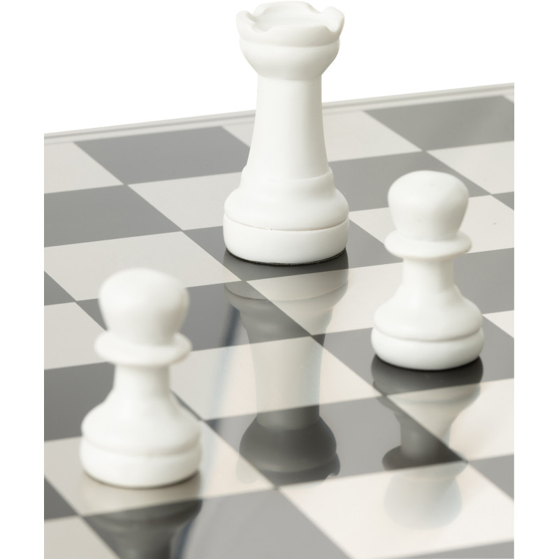 Grand Échiquier moderne chic 60 cm en Résine Doré Blanc Cavalys - 9