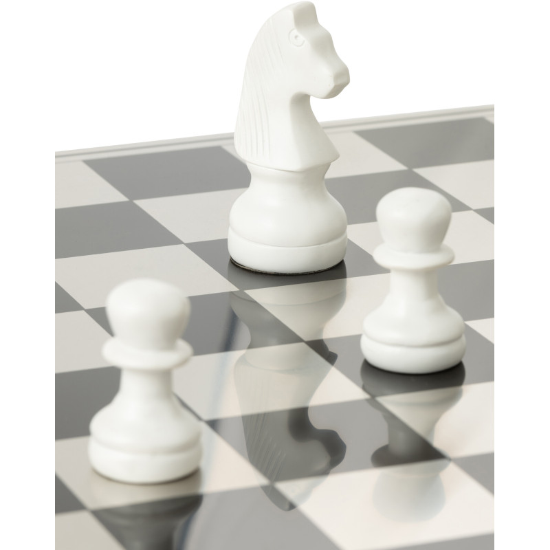 Grand Échiquier moderne chic 60 cm en Résine Doré Blanc Cavalys - 10