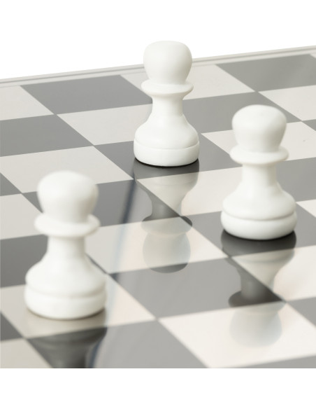 Grand Échiquier moderne chic 60 cm en Résine Doré Blanc Cavalys - 11