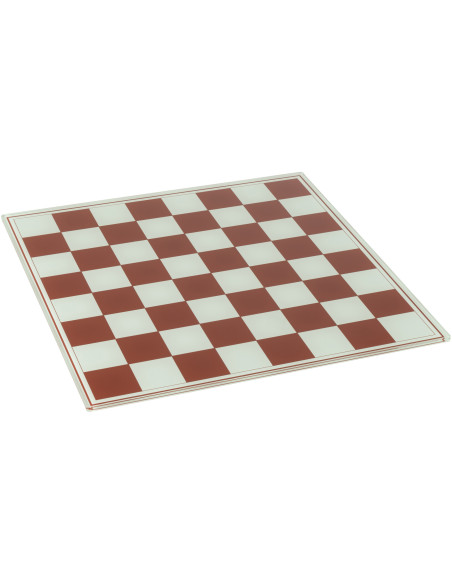 Grand Échiquier moderne chic 60 cm en Résine Blanc Rouge Stratellis - 3