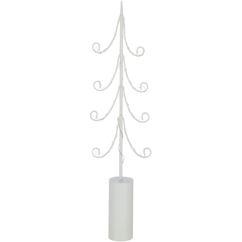 Grand Sapin de Noël déco design lumineux Hauteur 59 cm en Métal Blanc Treesmas - 1