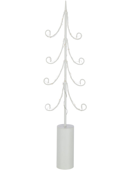 Grand Sapin de Noël déco design lumineux Hauteur 59 cm en Métal Blanc Treesmas - 1