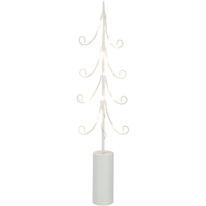 Grand Sapin de Noël déco design lumineux Hauteur 59 cm en Métal Blanc Treesmas - 2