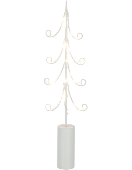 Grand Sapin de Noël déco design lumineux Hauteur 59 cm en Métal Blanc Treesmas - 2