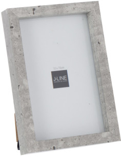 Petite Cadre photo minimaliste Rectangulaire en Bois MDF Gris clair Pour photo 10x15 cm Piedri - 1