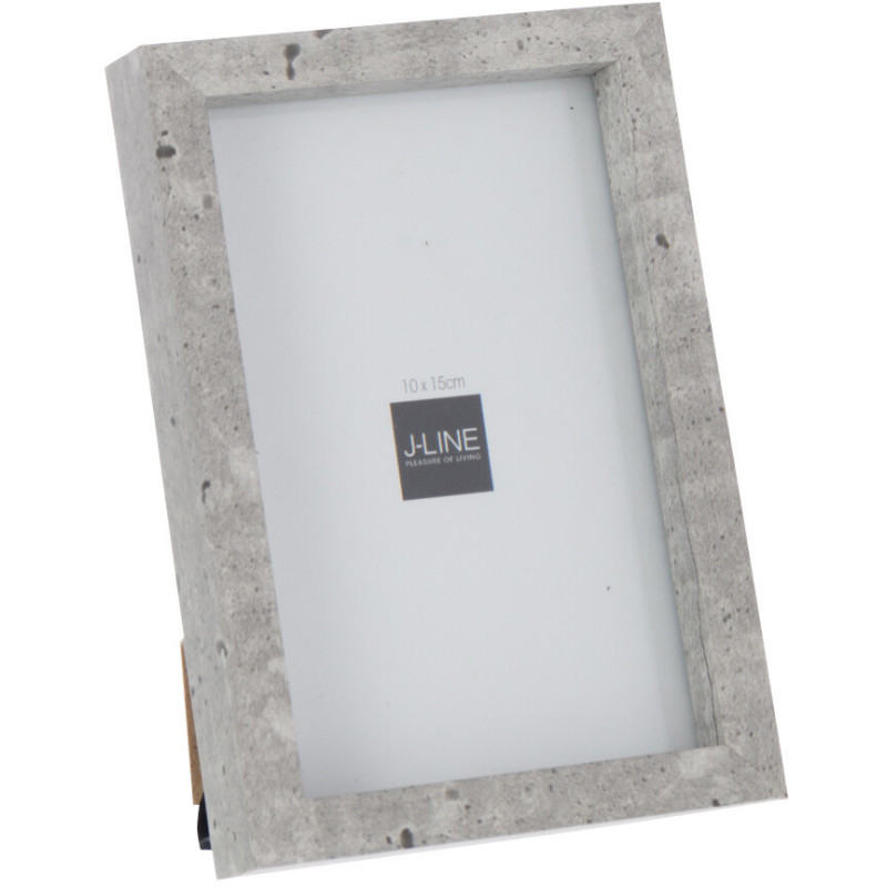 Petite Cadre photo minimaliste Rectangulaire en Bois MDF Gris clair Pour photo 10x15 cm Piedri - 1