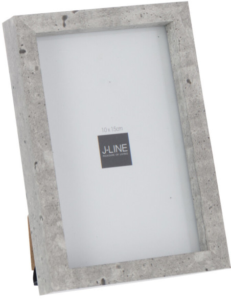 Petite Cadre photo minimaliste Rectangulaire en Bois MDF Gris clair Pour photo 10x15 cm Piedri - 1