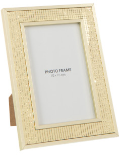 Petit Cadre photo boule à facettes en Miroir Doré Pour photo 10x15 cm Disco - 1