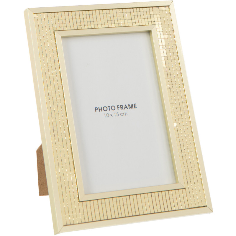 Petit Cadre photo boule à facettes en Miroir Doré Pour photo 10x15 cm Disco - 1