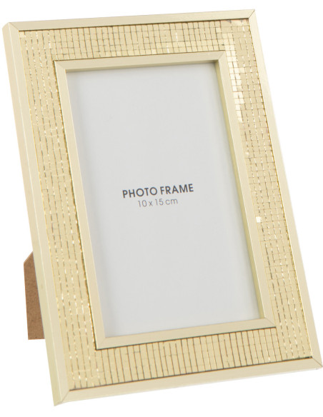 Petit Cadre photo boule à facettes en Miroir Doré Pour photo 10x15 cm Disco - 1