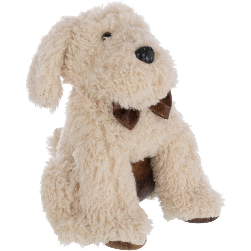 Grand Cale porte original Chien Hauteur 30 cm en Tissu Beige Waffi - 1