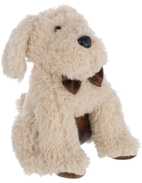 Grand Cale porte original Chien Hauteur 30 cm en Tissu Beige Waffi - 1