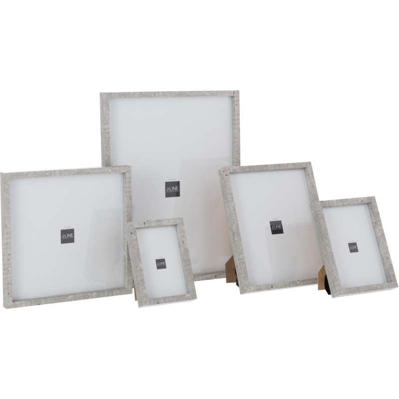 Grand Cadre photo mural minimaliste Rectangulaire en Bois MDF Gris clair Pour photo 30x40 cm Piedri - 3
