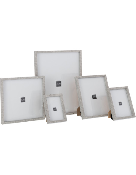 Grand Cadre photo mural minimaliste Rectangulaire en Bois MDF Gris clair Pour photo 30x40 cm Piedri - 3