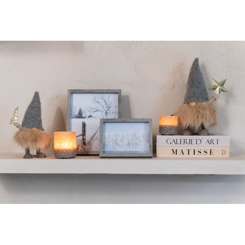 Grand Cadre photo minimaliste Rectangulaire en Bois MDF Gris clair Pour photo 20x25 cm Piedri - 2
