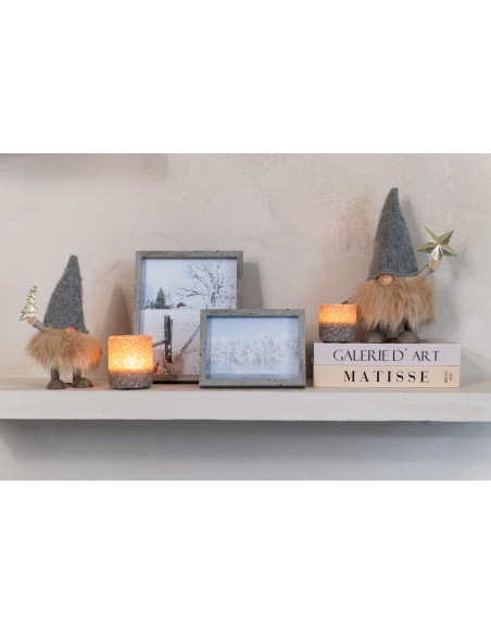 Grand Cadre photo minimaliste Rectangulaire en Bois MDF Gris clair Pour photo 20x25 cm Piedri - 2