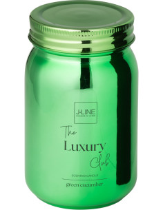 Bougie parfumée bocal Senteur fraîcheur Green Cucumber 69 heures en Verre Vert The Luxury Club - 1