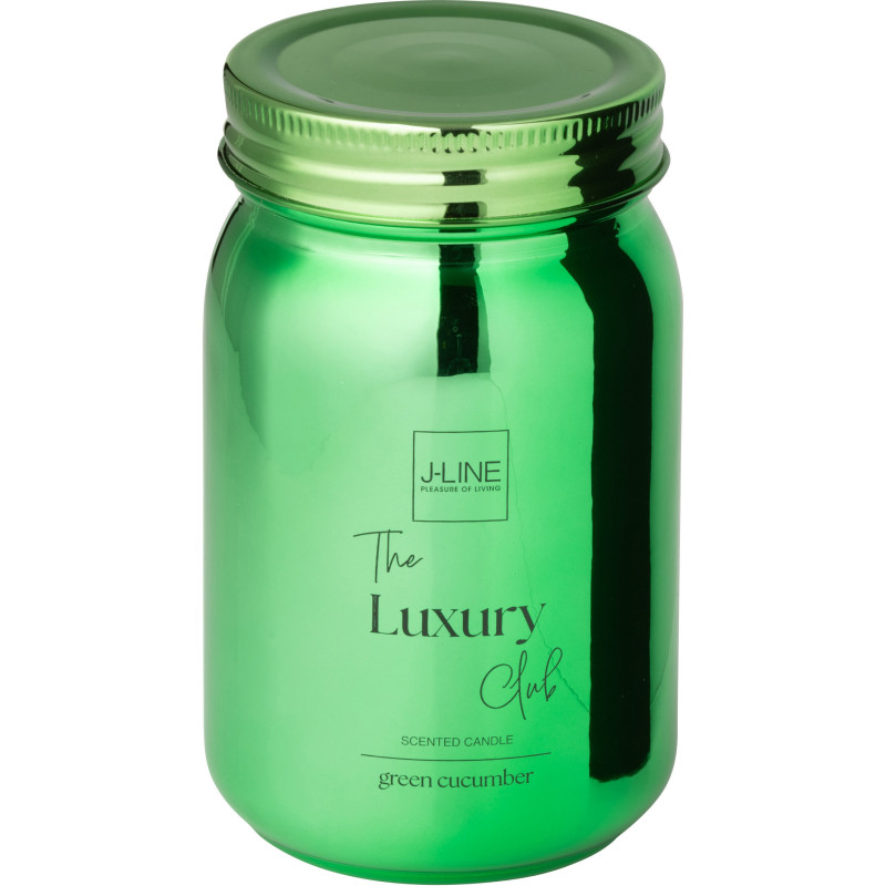 Bougie parfumée bocal Senteur fraîcheur Green Cucumber 69 heures en Verre Vert The Luxury Club - 1