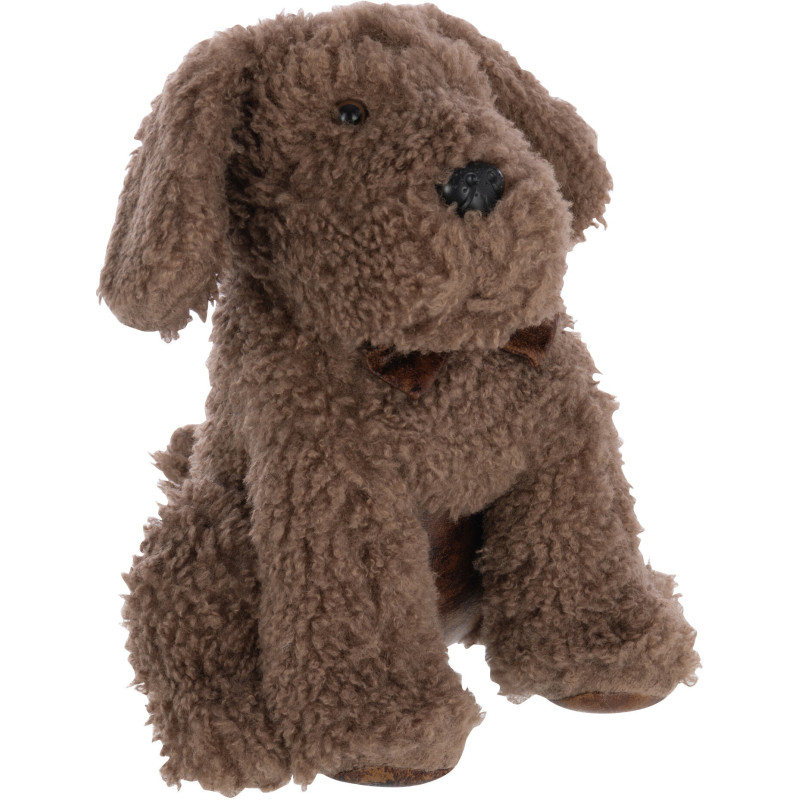 Grand Cale porte original Chien Hauteur 30 cm en Tissu Marron Waffi - 1