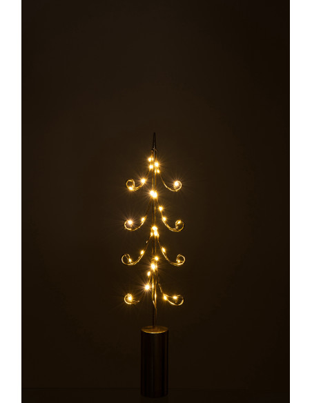 Grand Sapin de Noël déco design lumineux Hauteur 59 cm en Métal Doré Treesmas - 3