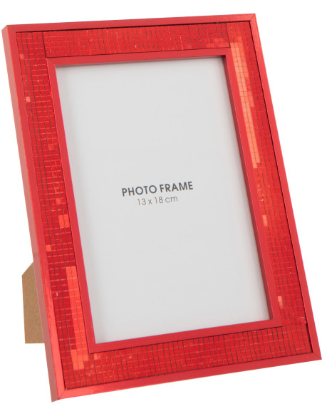 Cadre photo boule à facettes en Miroir Rouge Pour photo 13x18 cm Disco - 1