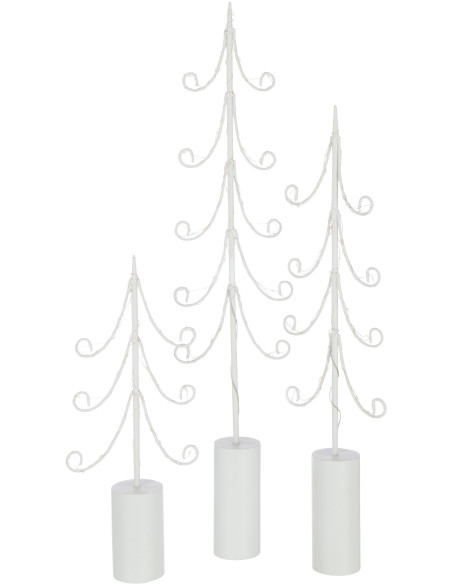 Grand Sapin de Noël XL déco design lumineux Hauteur 72 cm en Métal Blanc Treesmas - 5