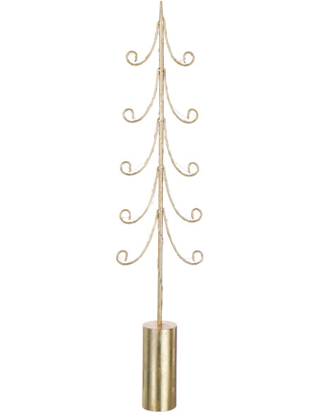 Grand Sapin de Noël XL déco design lumineux Hauteur 72 cm en Métal Doré Treesmas - 1
