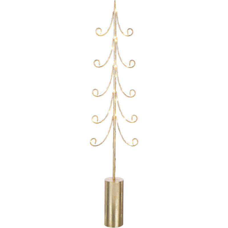 Grand Sapin de Noël XL déco design lumineux Hauteur 72 cm en Métal Doré Treesmas - 2