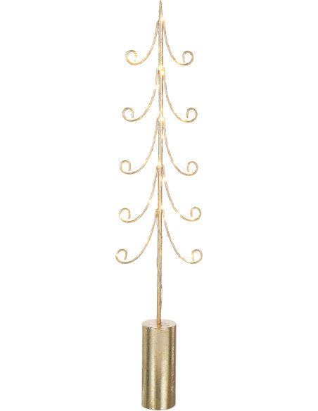 Grand Sapin de Noël XL déco design lumineux Hauteur 72 cm en Métal Doré Treesmas - 2
