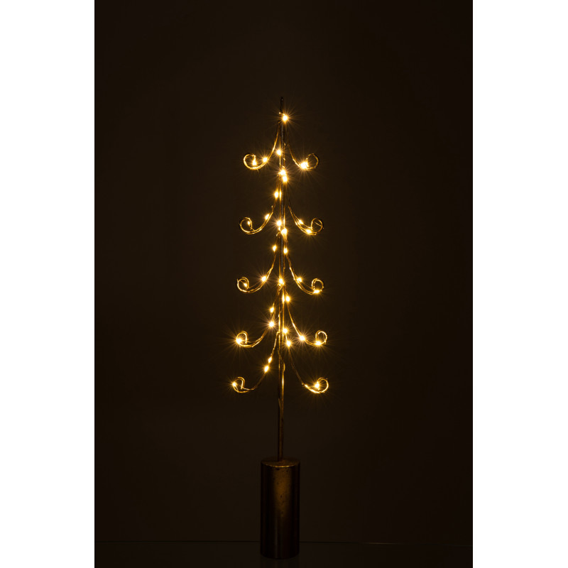 Grand Sapin de Noël XL déco design lumineux Hauteur 72 cm en Métal Doré Treesmas - 3
