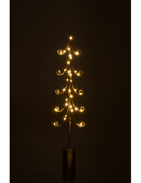 Grand Sapin de Noël XL déco design lumineux Hauteur 72 cm en Métal Doré Treesmas - 3